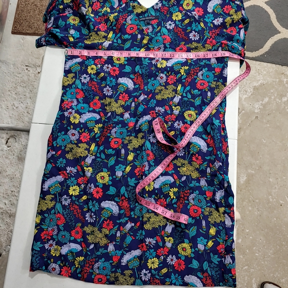 FRENCH CONNECTION FLORAL SILK PULLOVER DRESS (655) - Picture 13 of 15